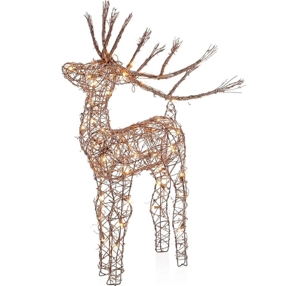 Rattan Light Up Reindeer